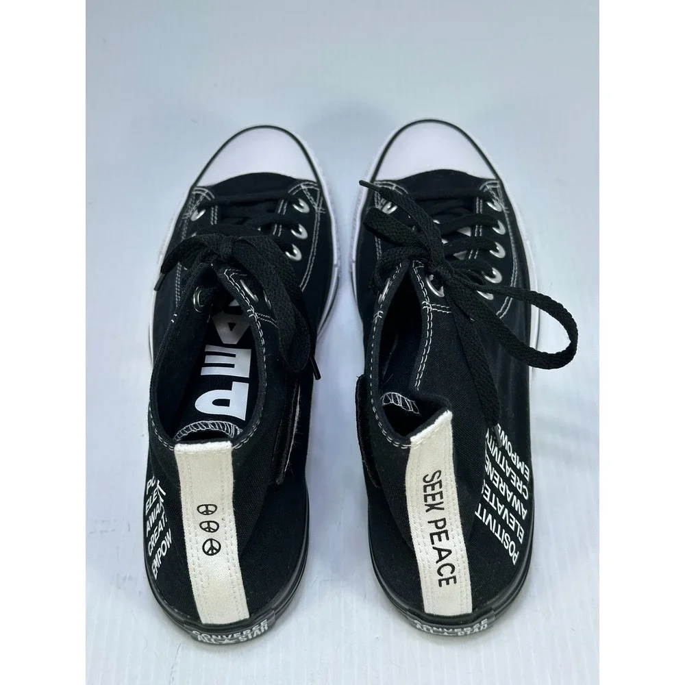 Converse Chuck Taylor All Star High Top Peace Black White 165766F Mens 10 Wo 12